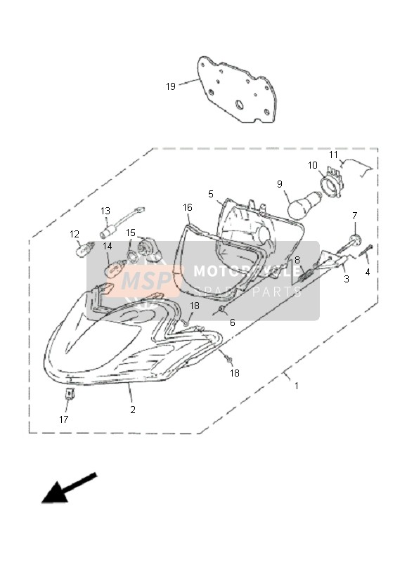 Yamaha C50R-AC JOG  2011 Headlight for a 2011 Yamaha C50R-AC JOG 